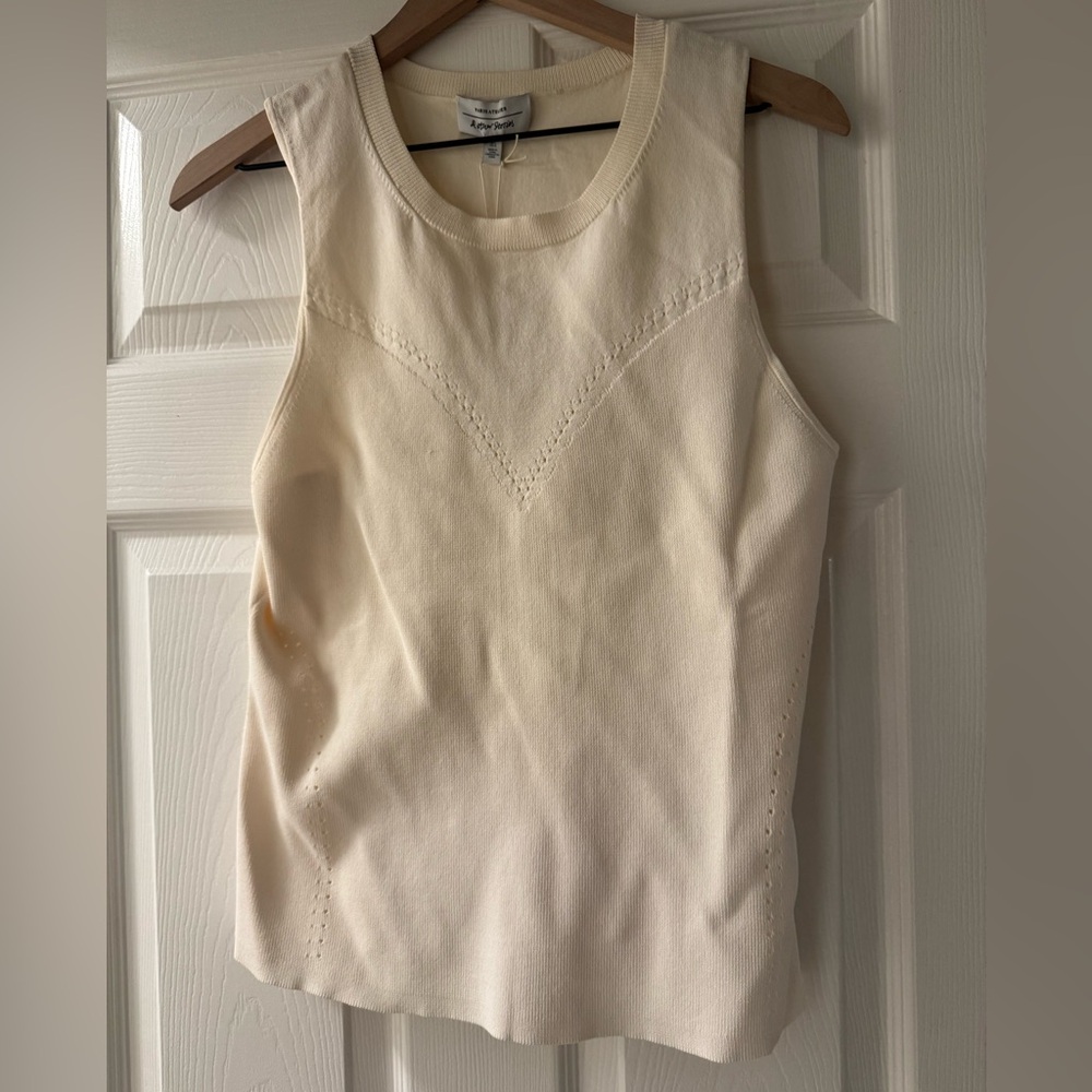 NWT & Other Stories Cream Fitted Tank Top